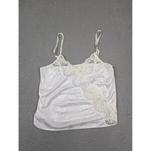 Vintage JC‎ Penney Intimate Thoughts Camisole Womens Medium Satin Lace USA 90s